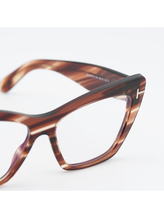 Tom Ford FT6026-B 054 Eyeglasses Havana 56mm Cat Eye Frame